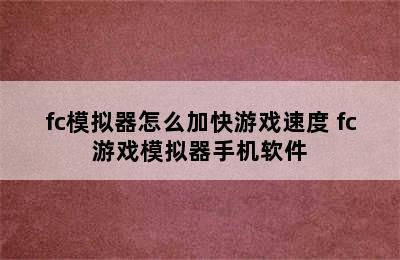 fc模拟器怎么加快游戏速度 fc游戏模拟器手机软件